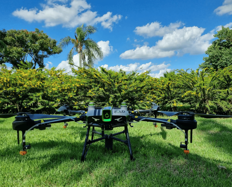 pulverização com drones